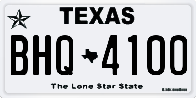 TX license plate BHQ4100