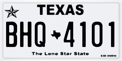 TX license plate BHQ4101