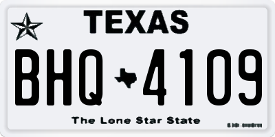 TX license plate BHQ4109