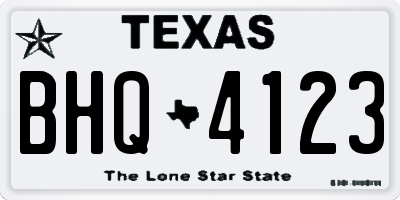 TX license plate BHQ4123