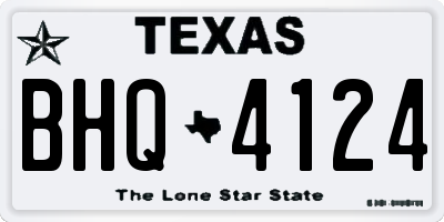 TX license plate BHQ4124