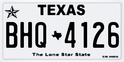 TX license plate BHQ4126
