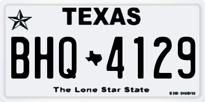 TX license plate BHQ4129