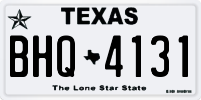 TX license plate BHQ4131