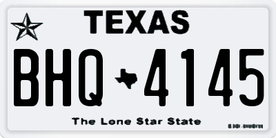 TX license plate BHQ4145