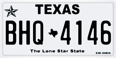 TX license plate BHQ4146