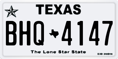 TX license plate BHQ4147
