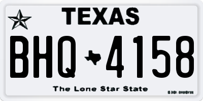 TX license plate BHQ4158