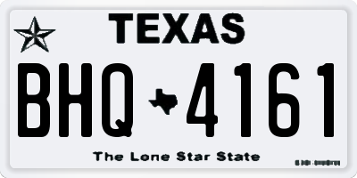 TX license plate BHQ4161