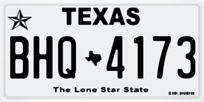 TX license plate BHQ4173