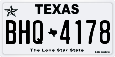 TX license plate BHQ4178