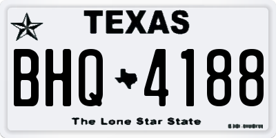 TX license plate BHQ4188