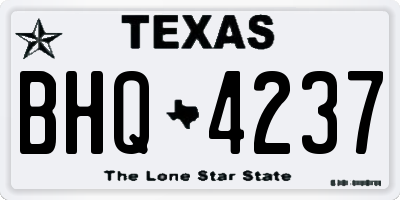 TX license plate BHQ4237
