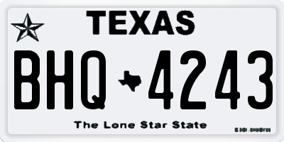 TX license plate BHQ4243