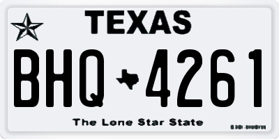 TX license plate BHQ4261