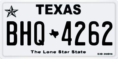 TX license plate BHQ4262