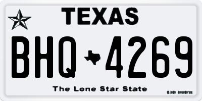 TX license plate BHQ4269