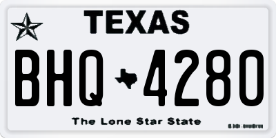 TX license plate BHQ4280