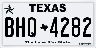 TX license plate BHQ4282