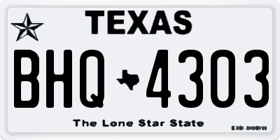 TX license plate BHQ4303