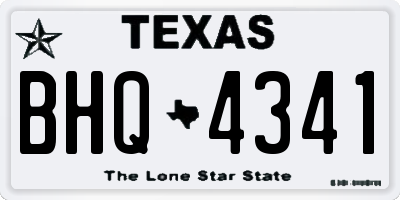 TX license plate BHQ4341