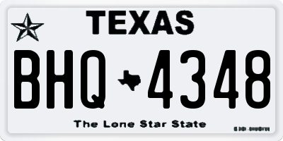 TX license plate BHQ4348