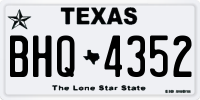 TX license plate BHQ4352