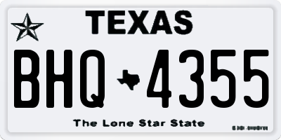 TX license plate BHQ4355