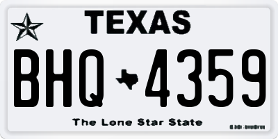 TX license plate BHQ4359