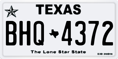 TX license plate BHQ4372