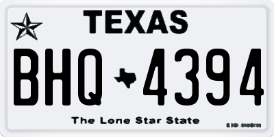 TX license plate BHQ4394