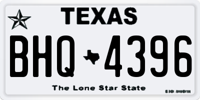 TX license plate BHQ4396