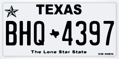 TX license plate BHQ4397