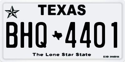 TX license plate BHQ4401