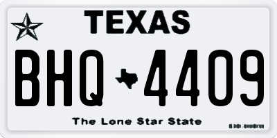TX license plate BHQ4409