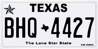 TX license plate BHQ4427