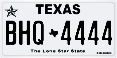 TX license plate BHQ4444