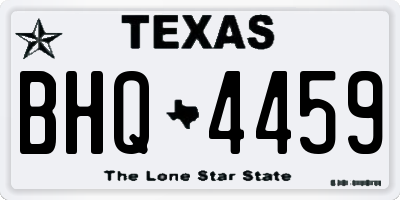 TX license plate BHQ4459