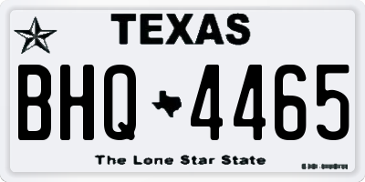 TX license plate BHQ4465