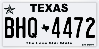 TX license plate BHQ4472