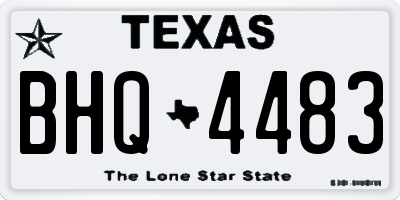 TX license plate BHQ4483