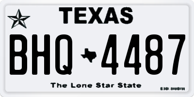 TX license plate BHQ4487