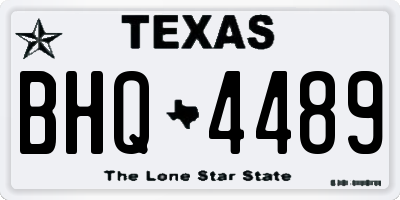 TX license plate BHQ4489