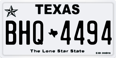 TX license plate BHQ4494
