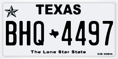 TX license plate BHQ4497