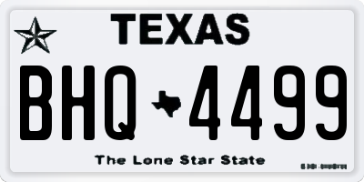 TX license plate BHQ4499