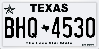 TX license plate BHQ4530