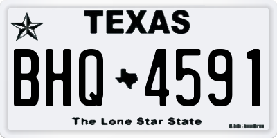 TX license plate BHQ4591
