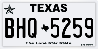 TX license plate BHQ5259