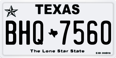 TX license plate BHQ7560